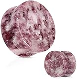 Covet Jewelry Moondevite Semi Precious Stone Solid Saddle Fit Plug (0GA (8mm))