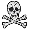 Piratenkop patch strijkafbeelding