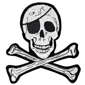 Piratenkop patch strijkafbeelding