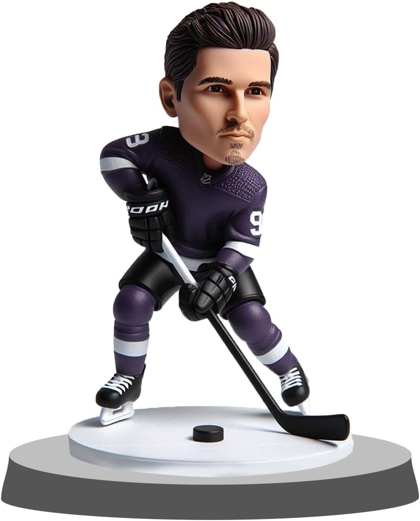 Ice Hockey Custom Bobblehead Personalized 6-8''Field Hockey Player Creativity Gift for Father Boyfriend Sports Bobbleheads Figures Office Home Decor Souvenir Handmade Clay Collectibles