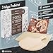 Profi Pizzastein, Pizzaschieber & Pizzamesser Set - Pizzaschaufel, Backstein & Wiegemesser für...