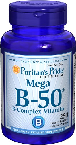 Puritan's Pride Vitamin B-50 Complex Supports Energy Metabolism, 250 Caplets, By Puritan's Pride, 250 Count (Pack Of 1) (585) #TOP14