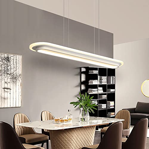 Suspension LED linéaire moderne noire pour éclairage de salle à manger et salon