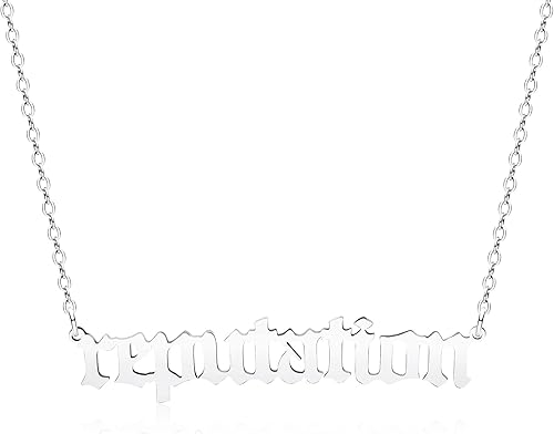 Collar inspirado en el cantante de 1989, para amantes de la música, regalos de reputación de cantante, firma, All too well, folklore anti-héroe,