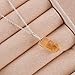 Prosperity - Wealth - Protection - Raw Imperial Topaz Gemstone Rough Handmade Pendant Necklace, Healing Energy Crystal, Rhodium 925 Sterling Silver Chain 18 inch, November Birthstone