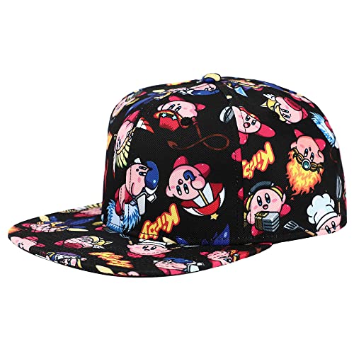 Kirby Sublimated All Over Print Flat Bill Snapback Hat Multicolored #TOP1