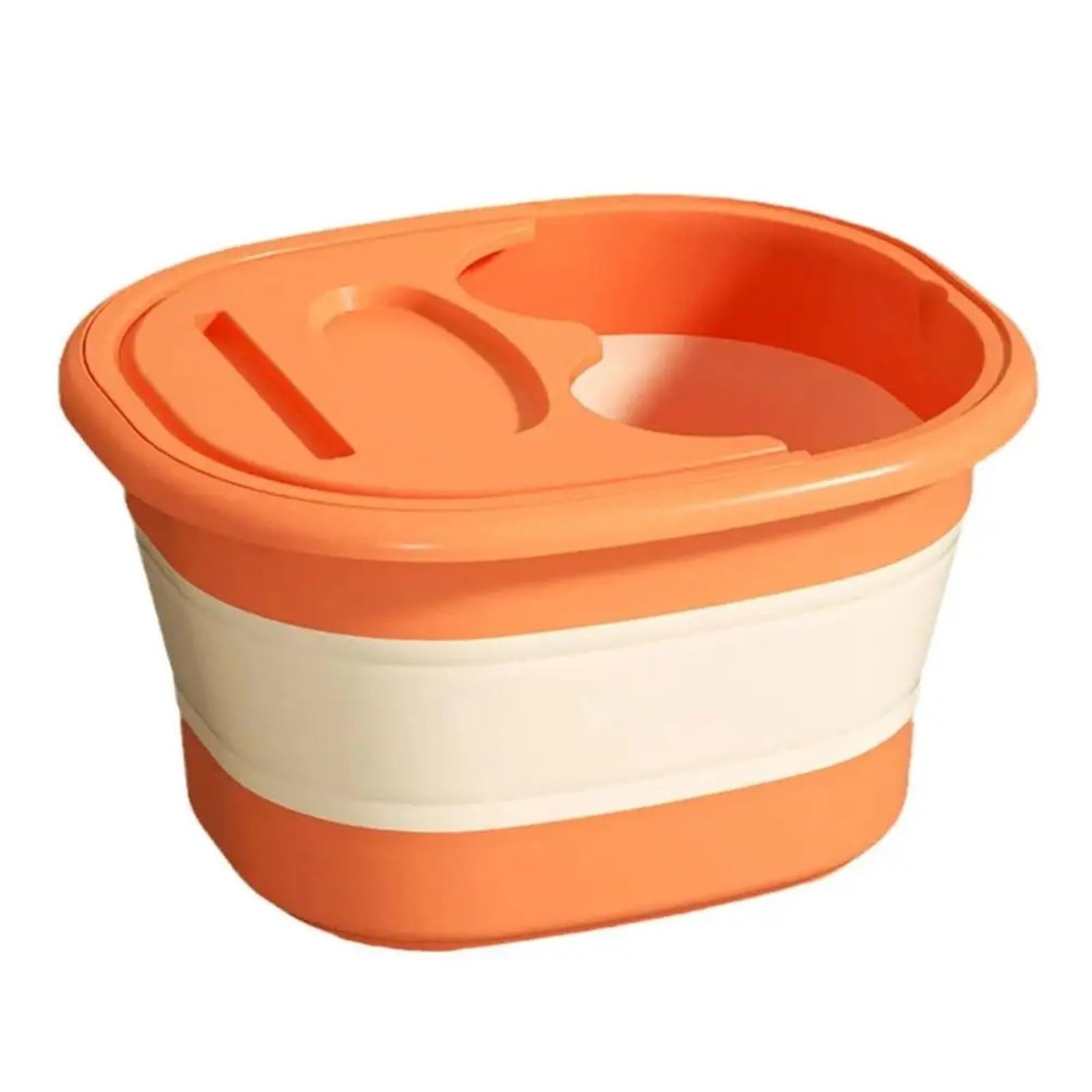 Baño De Pies Plegable 2 uds cubo plegable for remojo de pies, for baño , for for masaje , lavabo(Orange)