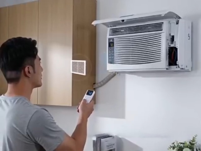 Image of Window Air Conditioner, 6,000 BTU Air Conditioner for 250 Sq. Ft, Dehumidifying & Fan, Quiet Operation and Easy Installation, Remote Control for Home & Office, with WIFI