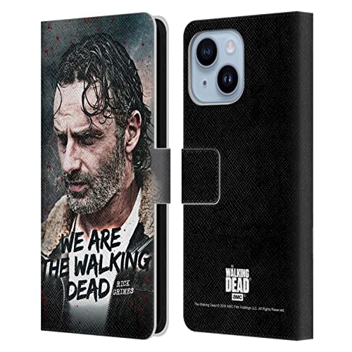 Housse iPhone 14 Plus The Walking Dead Étui Cuir Portefeuille Rick Grimes