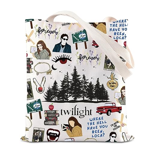 Twilight Edward's Girl Forks Vampire Lover Tote Bag - City Of Forks Inspired Gift, White