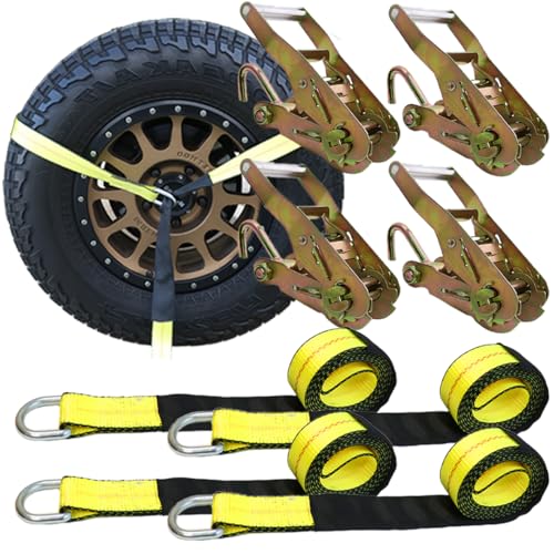 BoxerTool Car Tie Down with Wire Hooks - Lasso Style - 2