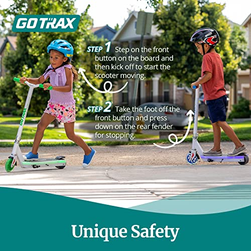 Gotrax Scout Electric Scooter For Kids Ages 4-7, Max 3 Miles Range And 6Mph Speed, 5" Flash Front Wheel And Unique Pedal Light, Ul2272 Certified Aprroved Electric Kick Scooter For Boys Girls Blue #TOP4
