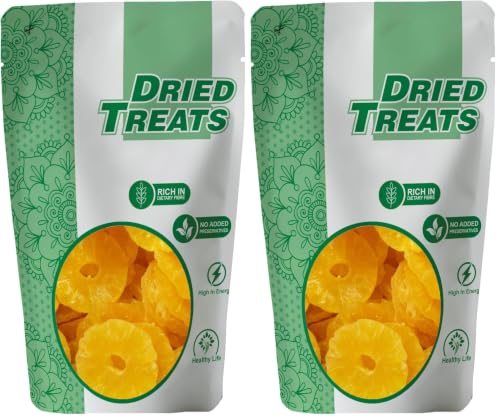 Image of Dried Treats Dried Fruits Nuts And Seeds (Dried Pineapple Ring, 200Gm) (Pack of 2)