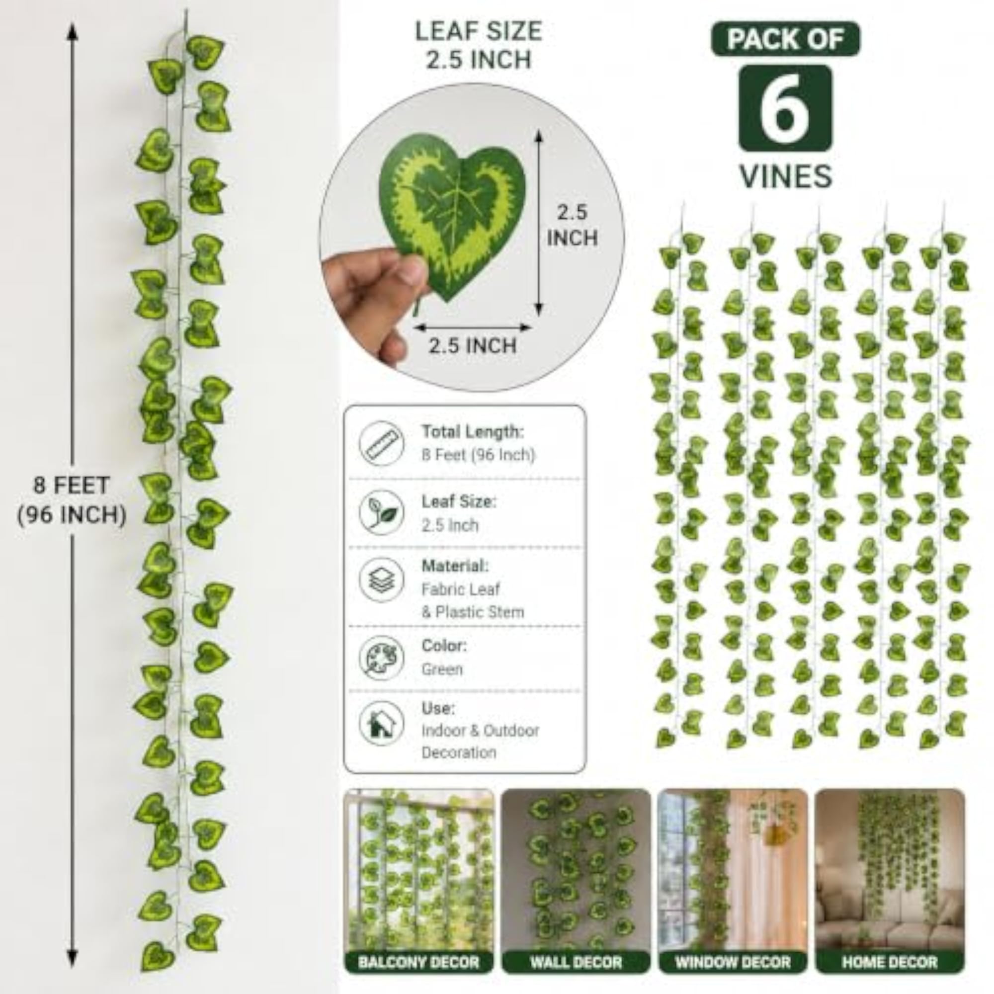 Artificial Money Plant Creeper Vine for Home Decor