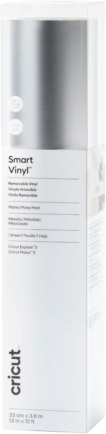 Cricut Matte Metallic Smart Vinyl – Removable (12 ft)