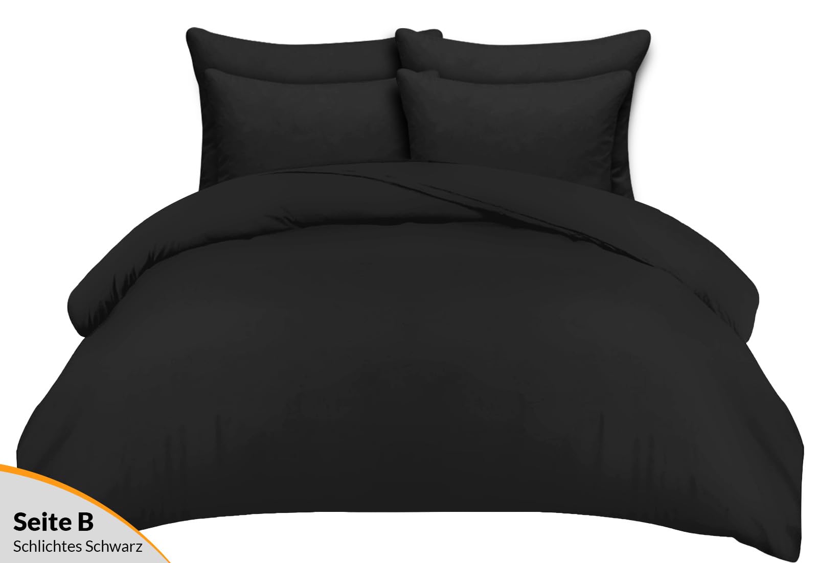 Pamposh Bettwäsche Sets Bettbezug Set Prämie Mikrofaser Anthrazit mit Reißverschluss hochwertigen Qualität für Allergiker (Grau, (1 x 200 x 200 cm) + (2 x Kissenbezug 80 x 80 cm))