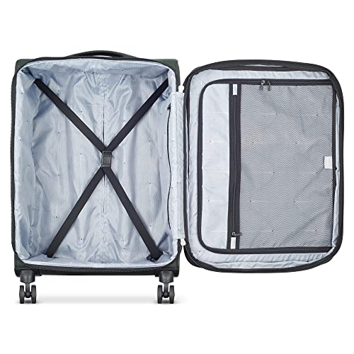 Image of DELSEY PARIS Sky Max 2.0 Softside Expandable Luggage with Spinner Wheels 2 Piece Set, Green (24 Inch /Duffle)