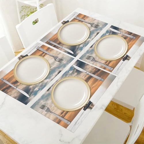 Sets de table extérieurs motif bateau pour repas de terrasse