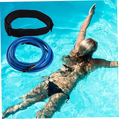 HEMOTON 1 Set Swimming Resistance Belt Set Portable Swim Resistance Equipment for Training Durable Swim Band for Pool Workouts Blue