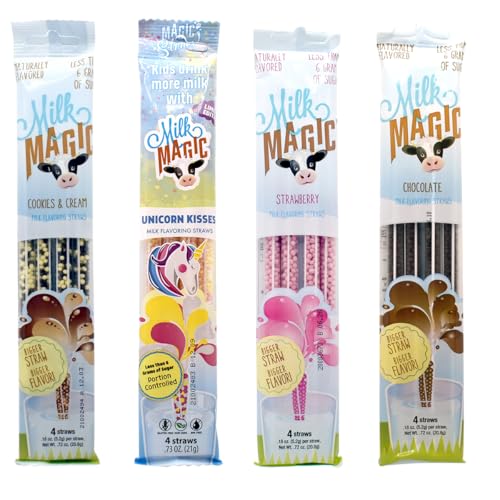 Milk Magic Pitillos saborizados surtidos, 16 pack miniatura 1