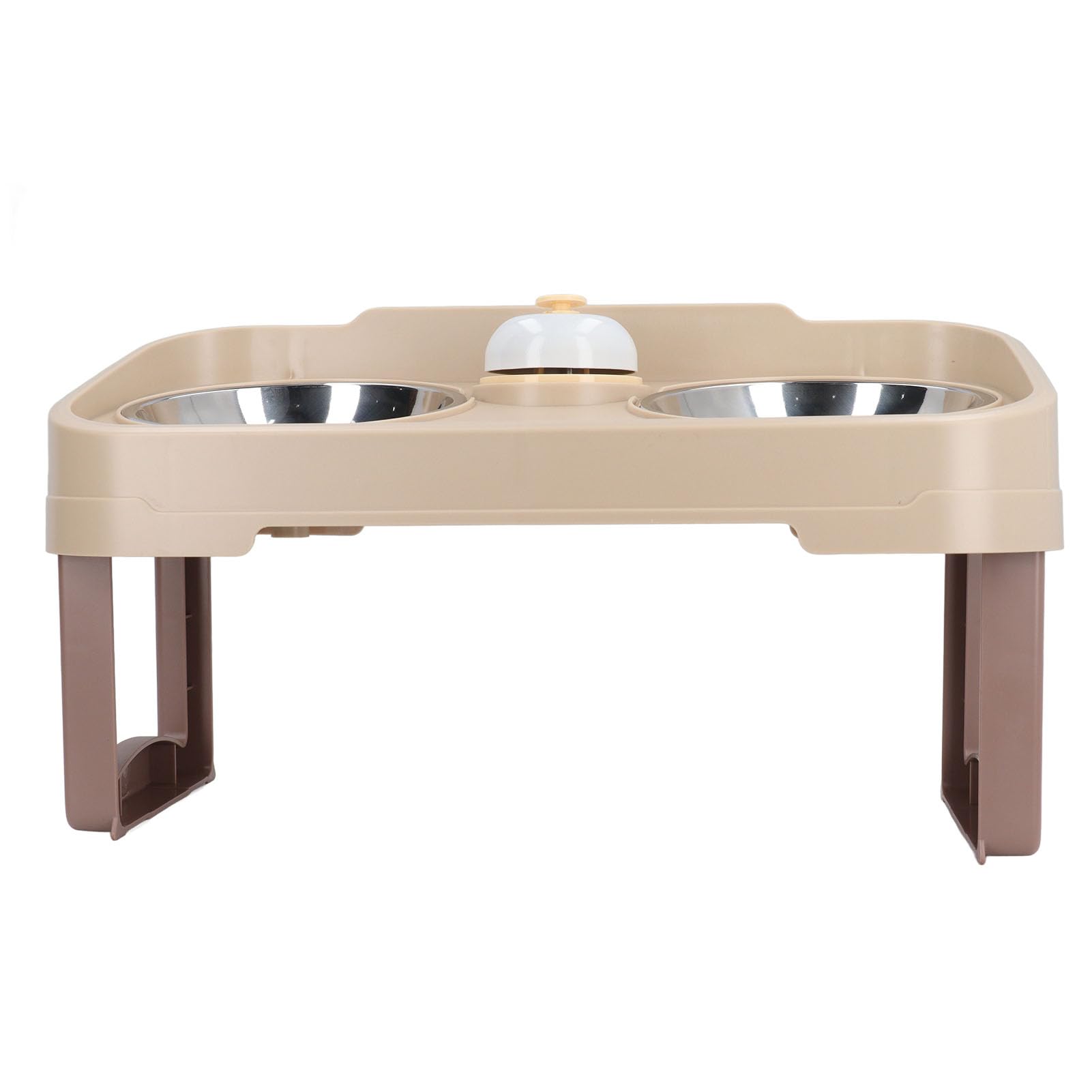 Elevated Dog Bowls for Small Dogs, Stainless Steel Elevated Dog Bowl Stand Raised Dog Bowl Small Dog Bowls with Stand and 2 Bowls for Dogs Cats 35 x 20 x 16cm
