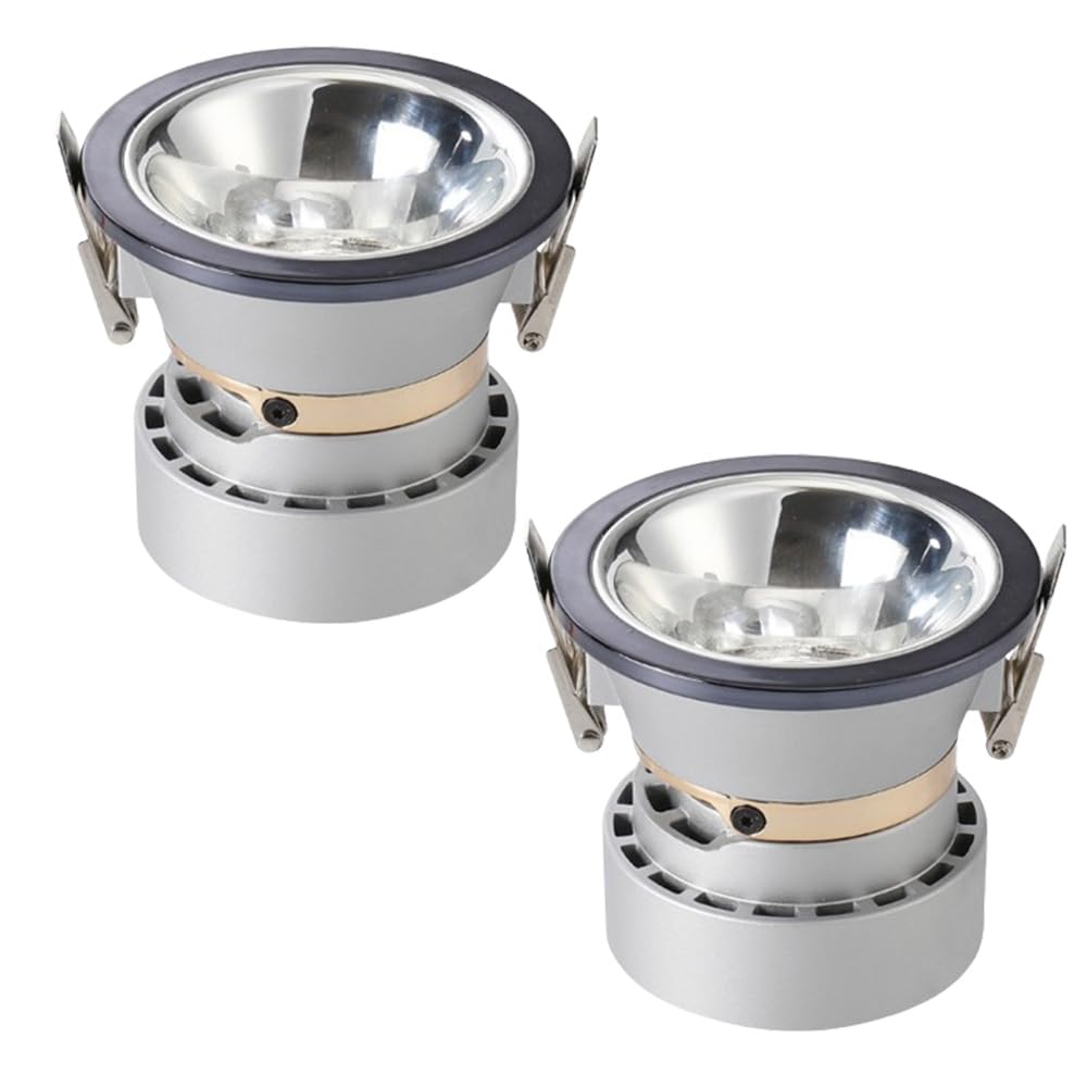 SANBDDLYY 10W Adjustable LED Recessed Downlight Baffle Trim - Efficient Spotlight for Home and Office 3 Color Temperatures Available(2-Pack,6000K)