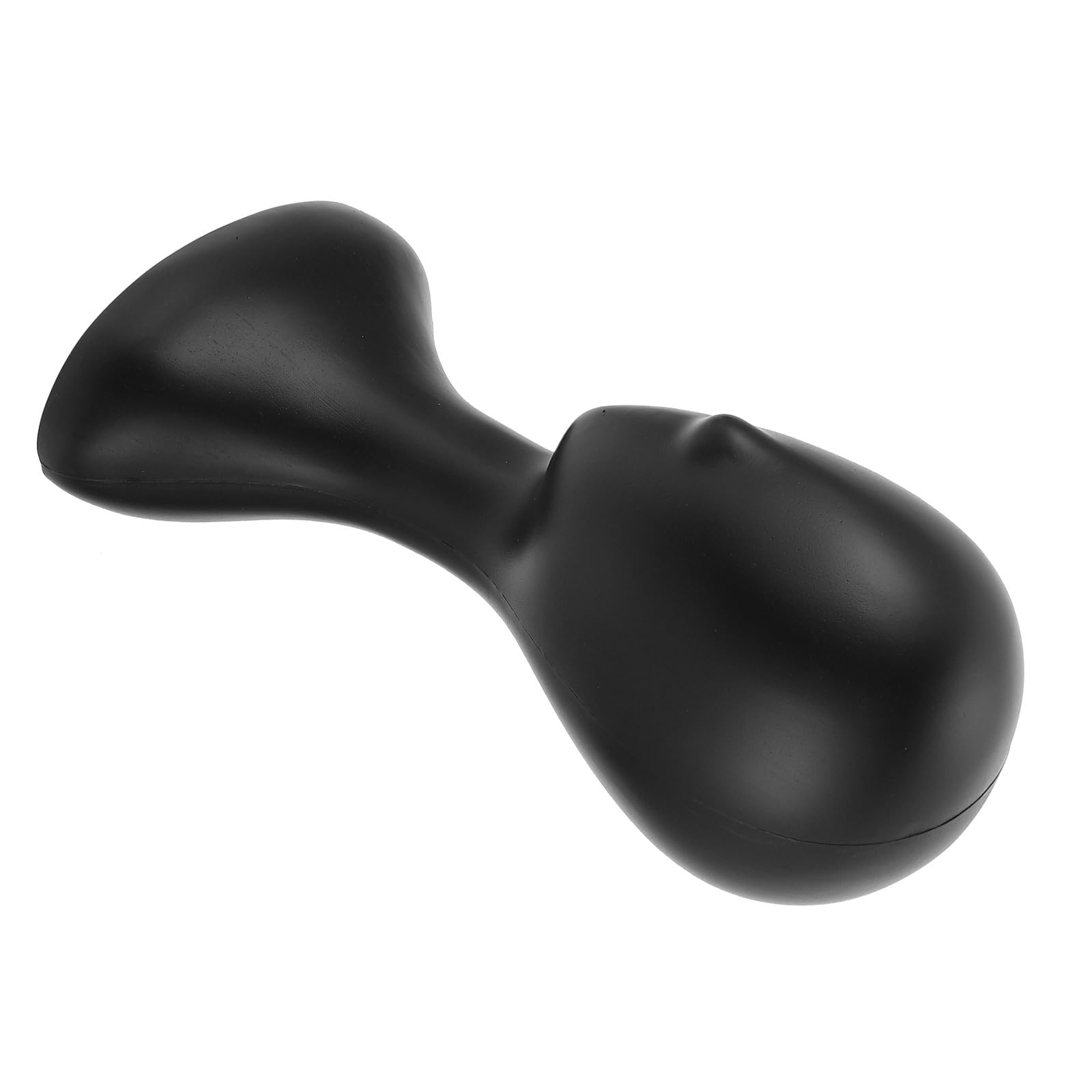 Espositore Testa Manichino Femminile in Plastico Nero, Superficie Liscia, Leggero e Resistente per Esposizione Cappelli e Parrucche in Salone o Asciugatura