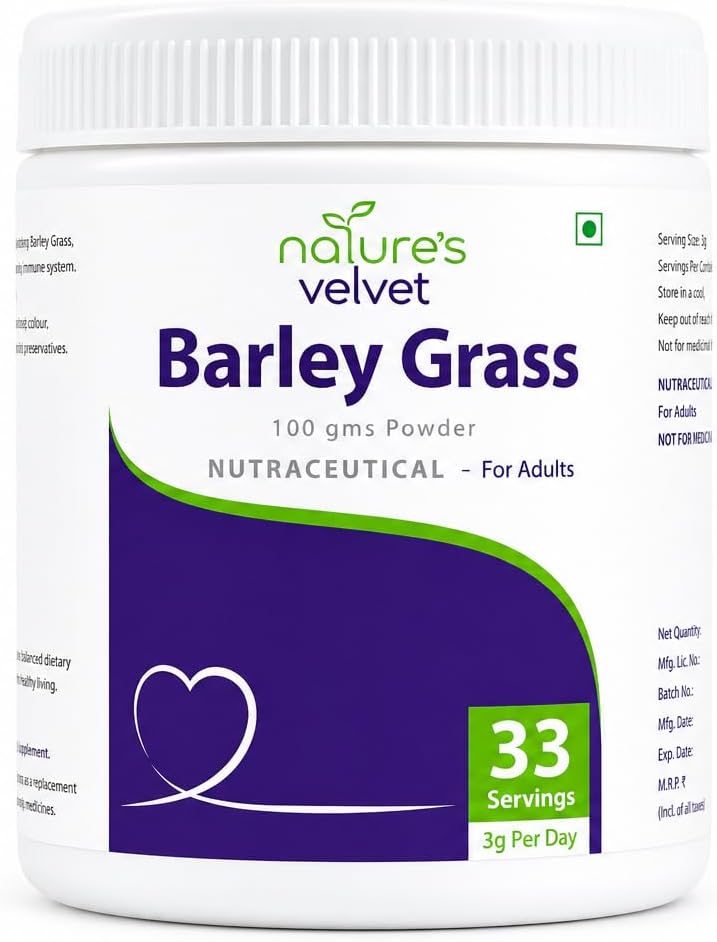 Natures Velvet Lifecare Barley Grass Powder, 100 gms - Pack of One