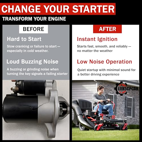 Starter Motor para Reemplazo de Motor Kohler Courage V Twin Serie 7000 20HP-27HP KT715 KT725 KT730 KT735 KT740 KT601 KT620 SV840 SV830 SV820 SV815 SV810 Tractor Cero Giro miniatura 2