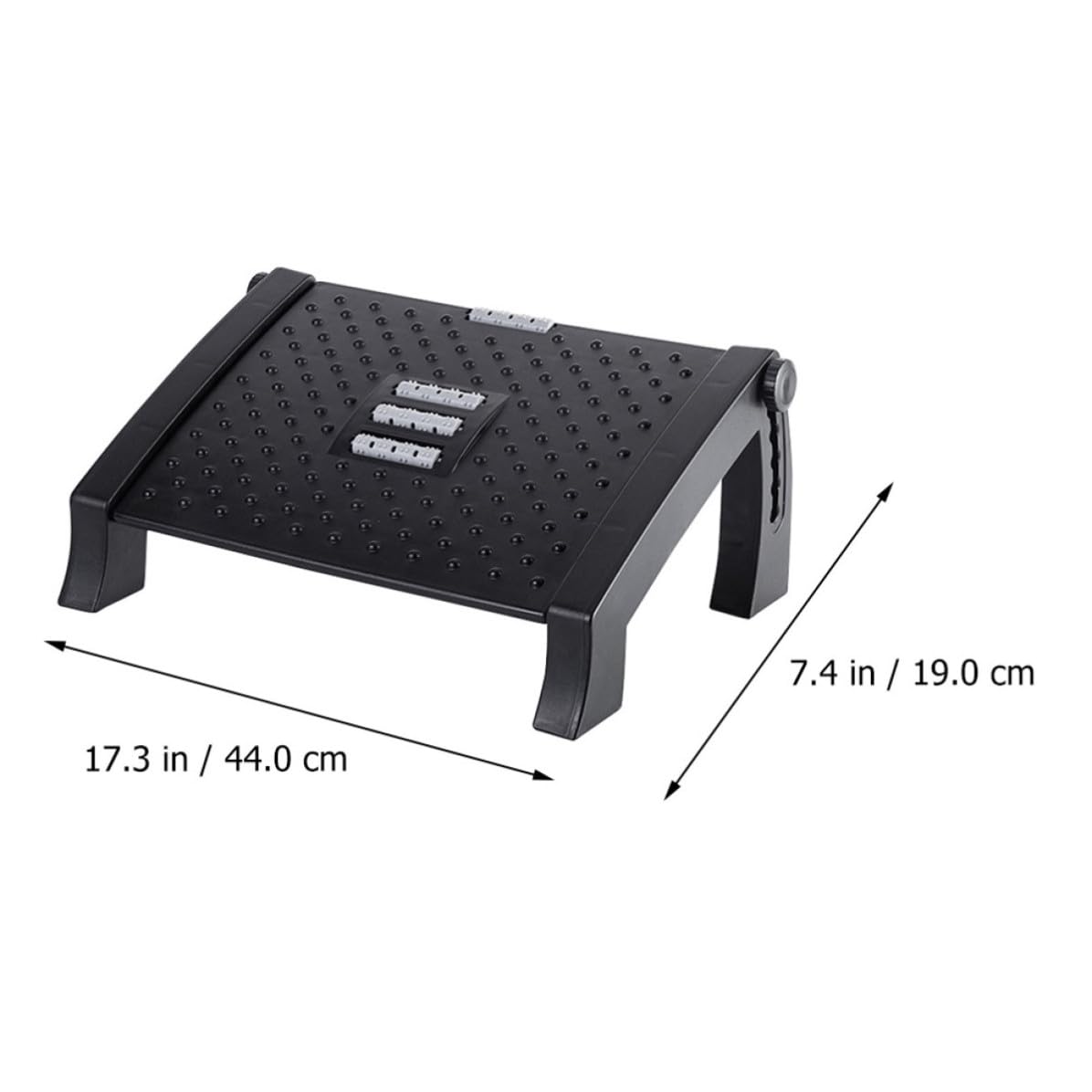Reposapiés Portátil y Ergonómico para de Plástico para Oficina y Hogar Ajustable Mejora la Postura y Alivia la Presión Debajo del Escritorio
