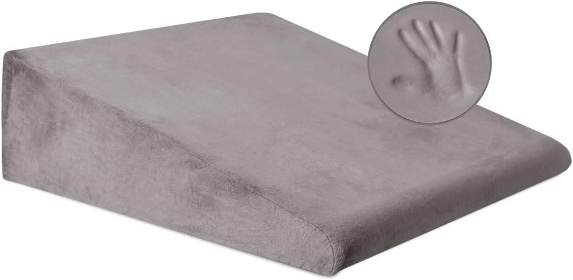 Milliard Bed Wedge Pillow with Memory Foam Top Helps with Acid Reflux