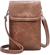 Wivmypog Handy-Umhängetasche, Damen, Leder, strukturiert, kleine Geldbörse, Geldbörse mit verstel...