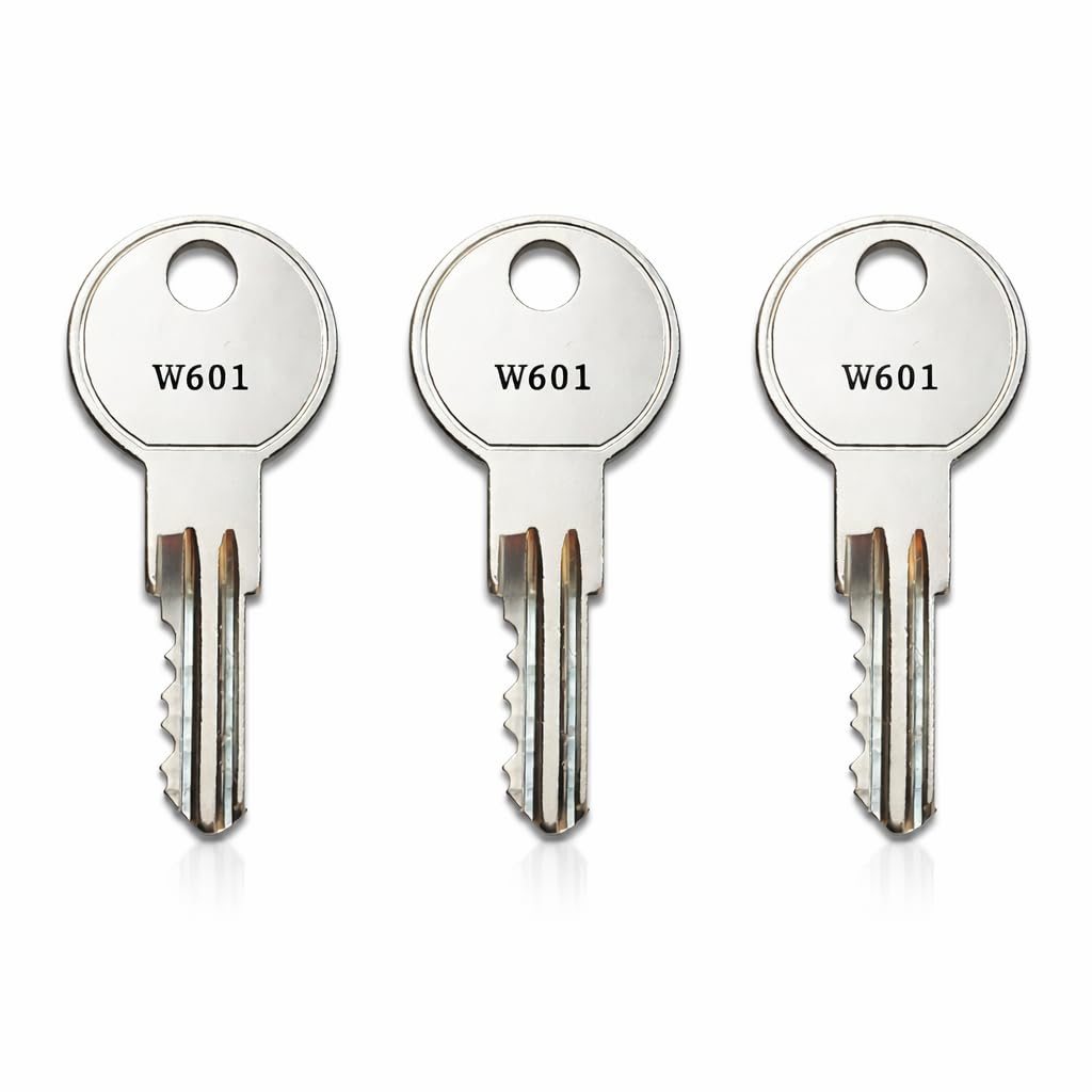 Photo 1 of 3-Pack W612 Keys Compatible with Hirsh Desk Staples File Cabinet Locks, Office Furniture Key Pre Cut to Code W601-W650