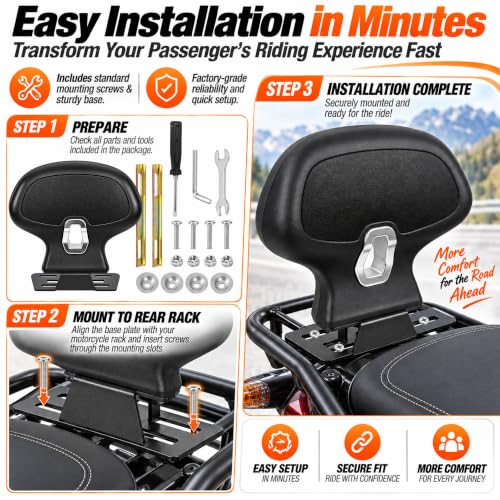 LUBELE Universal Motorcycle Backrest