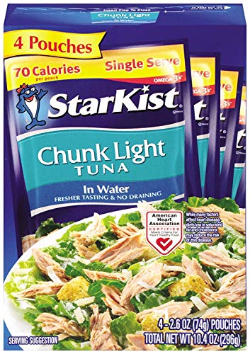 StarKist Chunk Light Tuna in Water, 2.6oz, 4 Pouches