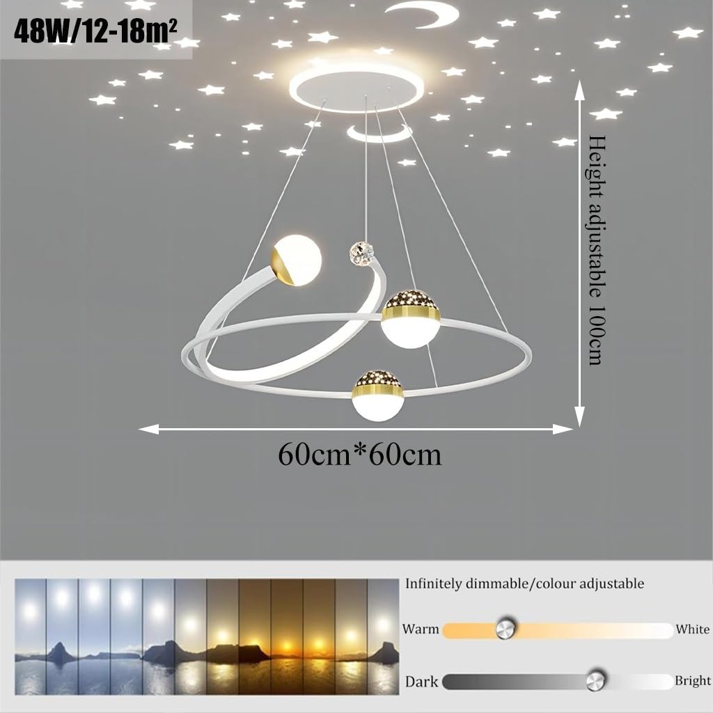Lampada da tavolo da pranzo creativa LED den 48W lampadario telecomando dimmerabile isola cucina design classico moderno altezza regolabile lampada a sospensione bar ristorante soggiorno camera da le