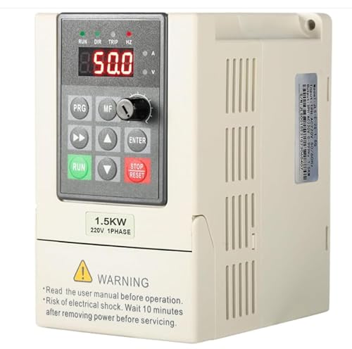 Convertidor Frecuencia, 1,5 KW 220V Controlador Velocidad VFD Entrada Monofásica Salida Trifásica Frecuencia Controlador Velocidad Motor CNC En Máquinas Herramienta CNC Molinos Bolas Trituradoras