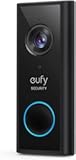 eufy - Security Smart Wi-Fi Add On Video Doorbell 2K - Black (Renewed)