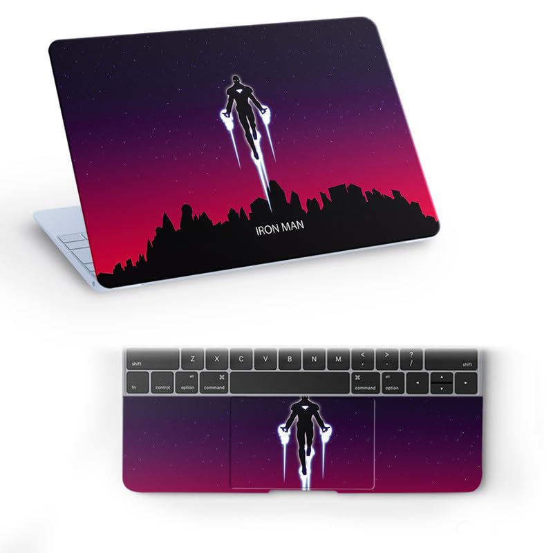 Iron Man NYC Full Vinyl Laptop Skin/Sticker/Cover for 14 Inches Laptops Laminated-Removable-HD Quality Compatible for Hp-Dell-Sony-Lenovo-Asus etc.(13.8x9.6 Inches)
