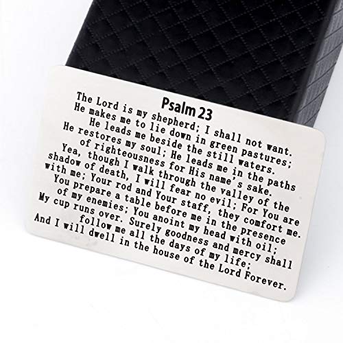 Gzrlyf Psalm 23 Wallet Card the Lord is My Shepherd Religious Gifts for Christian Inspirational Gifts (Wallet Card)4
