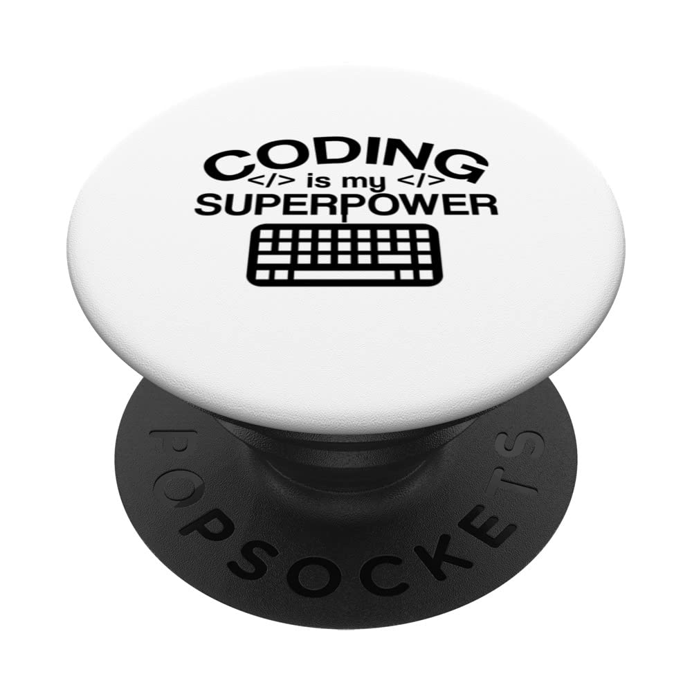 Amazon Com Coding Is My Superpower Programming Coder Computer Nerd Popsockets Swappable Popgrip Cell Phones Accessories