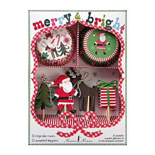 Cupcake Kit Meri Meri Merry & Bright coffret créatif pour offrir aux passionnés de gâteaux