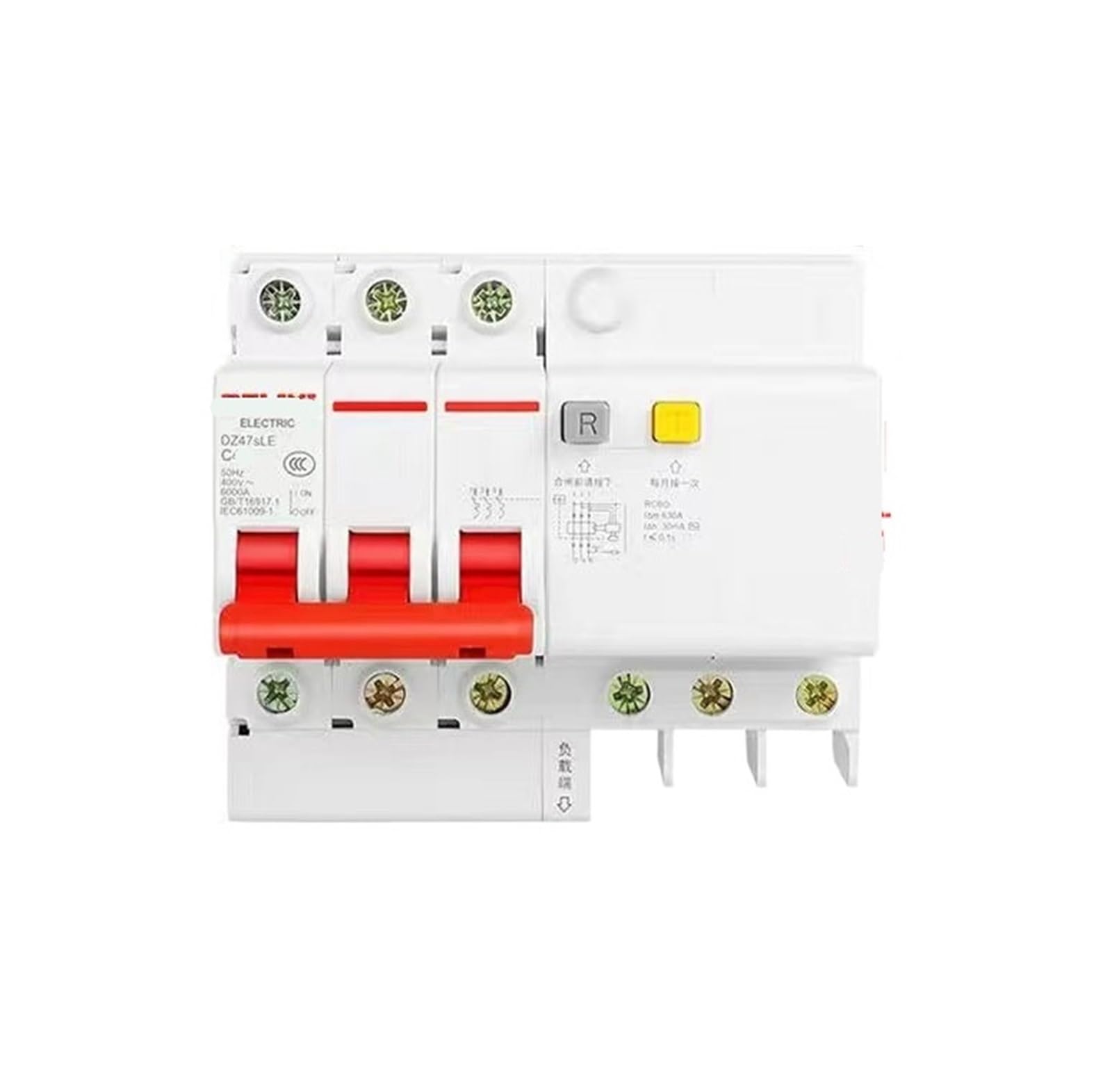 VSPPJYFG 3p air Switch with Leakage Protector 63a Circuit Breaker 220v air Leakage Protection 32a Three-Phase(3P-50A)