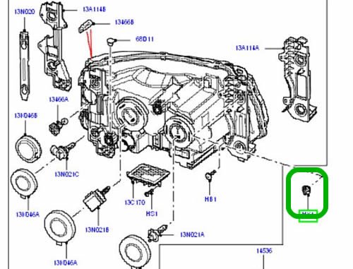 Genuine LAND ROVER HEADLAMP RETAINER 1/4 TURN RANGE ROVER SPORT 05-2013 LR3 LR4 OEM NEW XZM500013