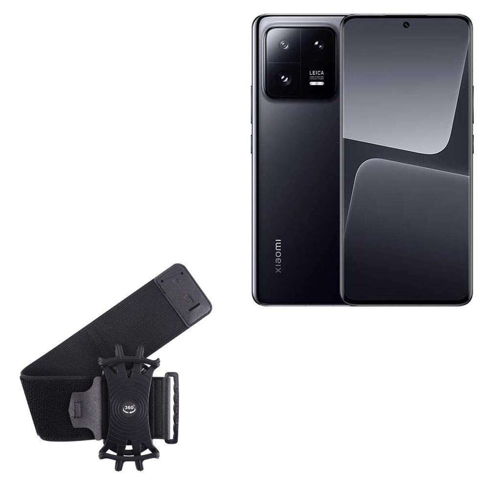 BoxWave Holster Compatible with Xiaomi 13 Pro - ActiveStretch Sport Armband, Adjustable Armband for Workout and Running - Jet Black