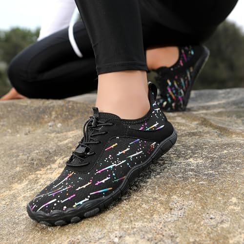 Image of SIOSNETA Hike Barefoot Shoes for Women Men, Wide Toe Water Shoes for Hiking,Breathable Non-Slip Athletic Footwear,