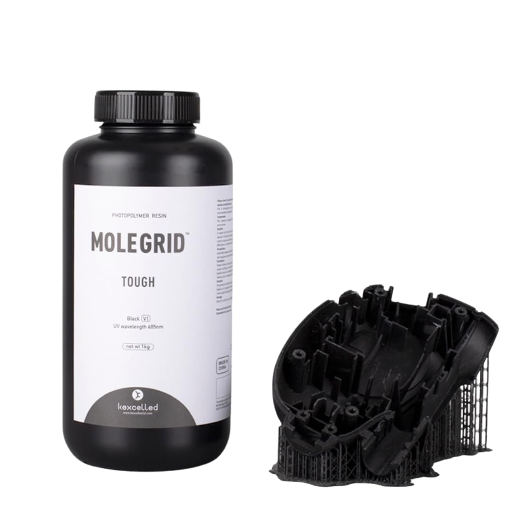 Kexcelled MOLEGRID Tough 50 Resin Black – Industrial-Grade Strength & Flexibility 3D Printer Resin