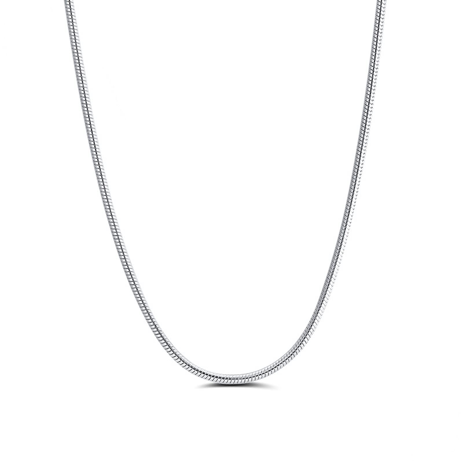 0,8 mm Damen-Halsketten, 40–45 cm Lange Schlangenkette, S925-Sterling-Halskette für Verlobung