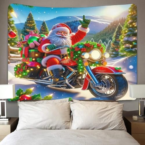 Tenture 3D Père Noël pour habiller un grand mur de dortoir ou de chambre - 4