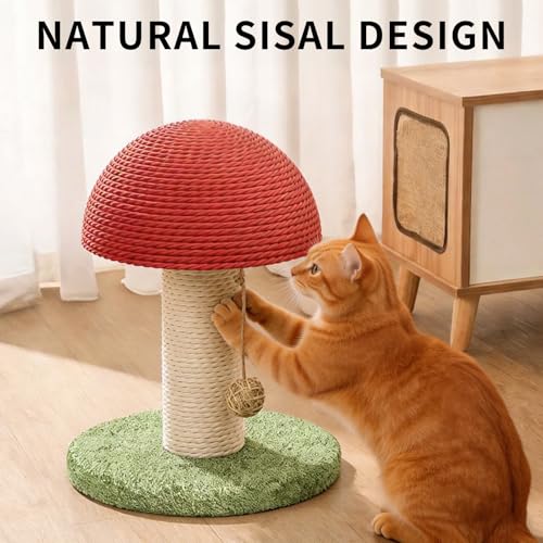 Rascador Para Gatos Pequeño De Sisal Con Forma De Hongo miniatura 6